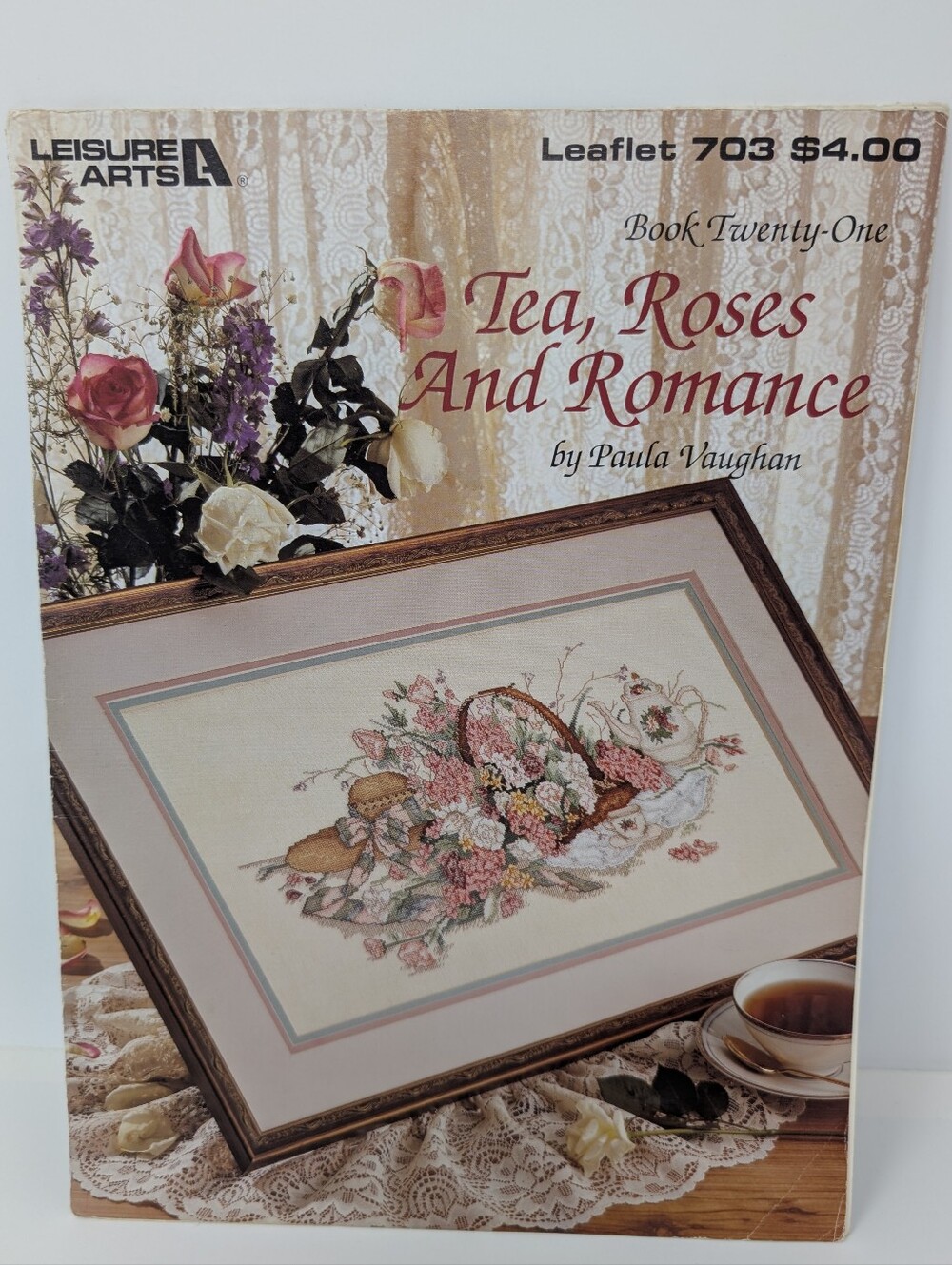 Cross Stitch Pattern Paula Vaughan Tea  Roses and Romance